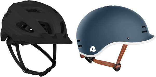 Retrospec Lennon Bike Helmet with LED Safety Light Adjustable Dial & Removable Visor