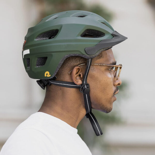 Retrospec Lennon Bike Helmet with LED Safety Light Adjustable Dial & Removable Visor