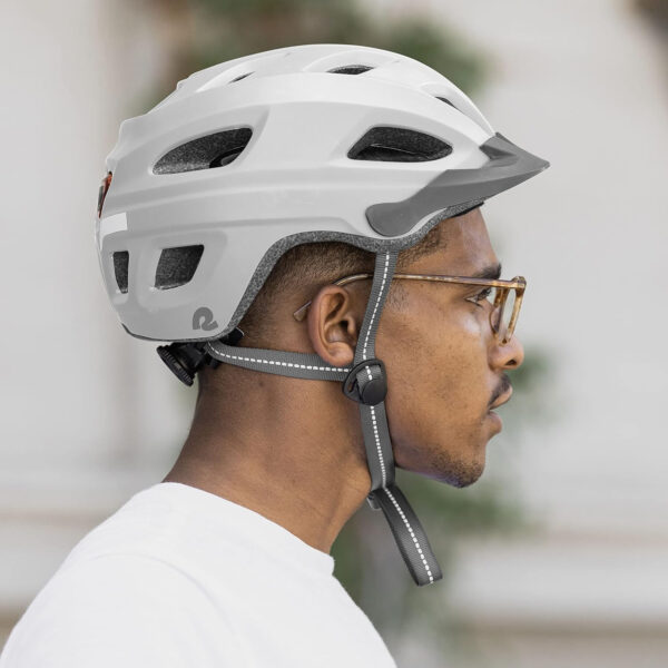 Retrospec Lennon Bike Helmet with LED Safety Light Adjustable Dial & Removable Visor