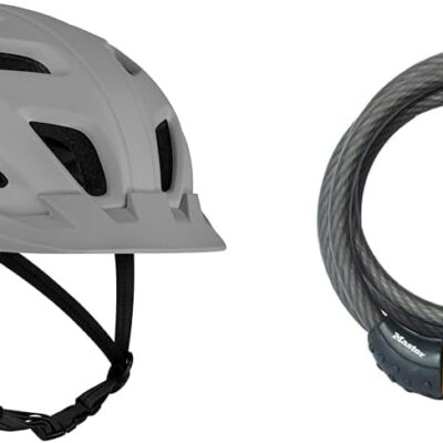 Retrospec Lennon Bike Helmet with LED Safety Light Adjustable Dial & Removable Visor