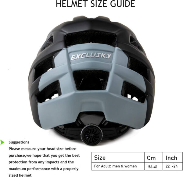 689b45de485eb3352645b63f8036b04091bffb1cc6550f3a0b377.jpg Exclusky Bike Helmet Mountain Bike Helmet for Adults Lightweight MTB Cycling Helmet for Men Women Adjustable Bicycle Helmet with Visor