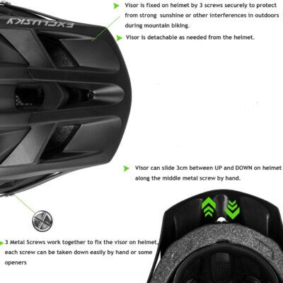 689b45e575ff2f83f6c302edc29e0d133219e582a9ddf5d1a5fac.jpg Exclusky Bike Helmet Mountain Bike Helmet for Adults Lightweight MTB Cycling Helmet for Men Women Adjustable Bicycle Helmet with Visor