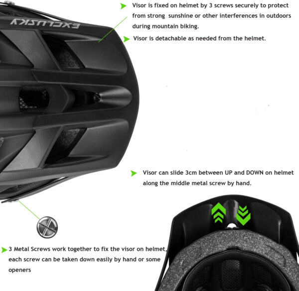 689b45e575ff2f83f6c302edc29e0d133219e582a9ddf5d1a5fac.jpg Exclusky Bike Helmet Mountain Bike Helmet for Adults Lightweight MTB Cycling Helmet for Men Women Adjustable Bicycle Helmet with Visor