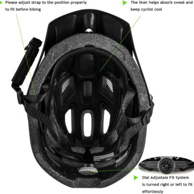 689b45e8253c625adf405a42a8dc6616179594325c1d39863ed8a.jpg Exclusky Bike Helmet Mountain Bike Helmet for Adults Lightweight MTB Cycling Helmet for Men Women Adjustable Bicycle Helmet with Visor