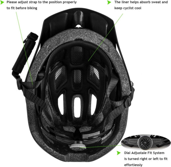 689b45e8253c625adf405a42a8dc6616179594325c1d39863ed8a.jpg Exclusky Bike Helmet Mountain Bike Helmet for Adults Lightweight MTB Cycling Helmet for Men Women Adjustable Bicycle Helmet with Visor