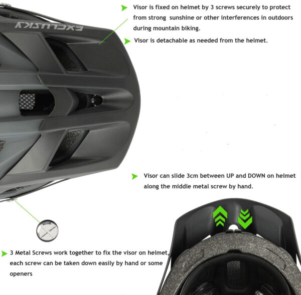 689b45f918d7046a725b81a747b3ca43bb9c3a025c478564eb7ad.jpg Exclusky Bike Helmet Mountain Bike Helmet for Adults Lightweight MTB Cycling Helmet for Men Women Adjustable Bicycle Helmet with Visor
