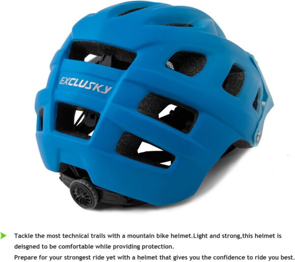 689b46033aa083ed611516f9d9b343f79a2870222da014c585e5d.jpg Exclusky Bike Helmet Mountain Bike Helmet for Adults Lightweight MTB Cycling Helmet for Men Women Adjustable Bicycle Helmet with Visor