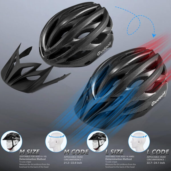 689b480043f7767065af5b74483a739bb50dc97e6b6765dc6a923.jpg Bike Helmets for Men - Women Bicycle Helmet Adult - Certified Lightweight Comfort Adjustable Cycling Helmet with Detachable Visor for Mountain Road Biker