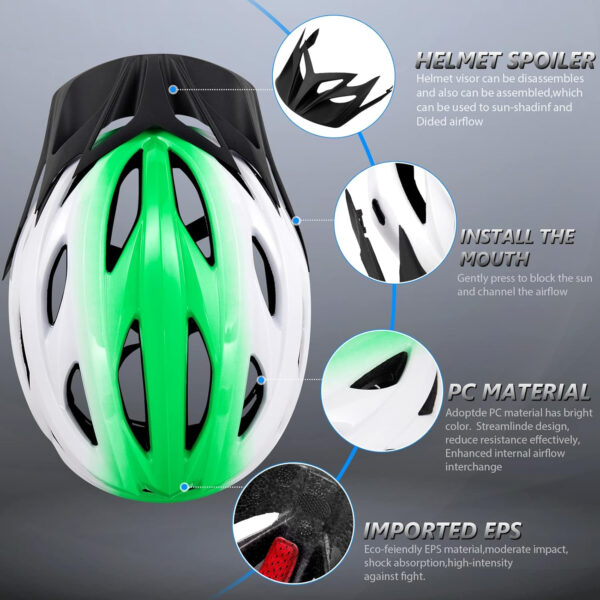 689b48190295cc50a18927bc27ee99ab2e117c0811d93327d96b6.jpg Bike Helmets for Men - Women Bicycle Helmet Adult - Certified Lightweight Comfort Adjustable Cycling Helmet with Detachable Visor for Mountain Road Biker