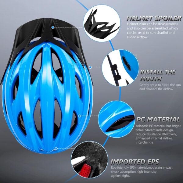 689b48351e630f993cab3e99935b96f1d38db16abf8bfb0cd74bd.jpg Bike Helmets for Men - Women Bicycle Helmet Adult - Certified Lightweight Comfort Adjustable Cycling Helmet with Detachable Visor for Mountain Road Biker