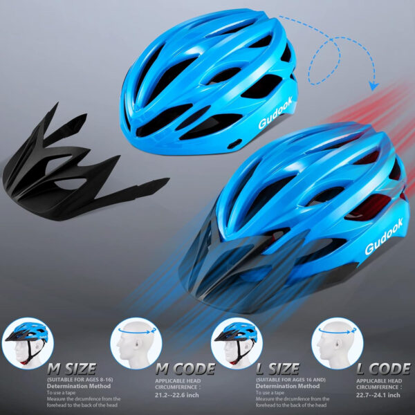 689b48369dfcbc78ecba39e4c607eb10da46e7bc5e408717c2d5b.jpg Bike Helmets for Men - Women Bicycle Helmet Adult - Certified Lightweight Comfort Adjustable Cycling Helmet with Detachable Visor for Mountain Road Biker