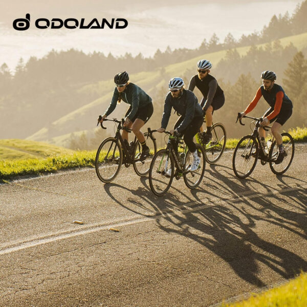 Odoland Bike Helmet Cycling Sunglasses Set for Adult, Adjustable Lightweight Cycling Bicycle Helmet for Mountain Road Bike Men Women