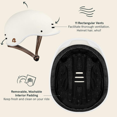 Retrospec Remi Adult Bike Helmet for Men & Women - Bicycle Helmet for Commuting, Road Biking, Skating with Adjustable Dial