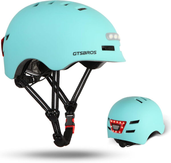689b4baa7e58bcbeca33b0cbcdf48a2a2c8183476b8134c466a5b.jpg Bike Helmets for Adults - Front and Rear LED Lights Adjustable Bicycle Helmet for Adults Men Women Scooter Helmet for Commuting, Road Biking, Skating, Scooter