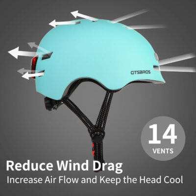 689b4bad6952f234e3897ca07e074ebc8ff95a0abc526e8262d58.jpg Bike Helmets for Adults - Front and Rear LED Lights Adjustable Bicycle Helmet for Adults Men Women Scooter Helmet for Commuting, Road Biking, Skating, Scooter