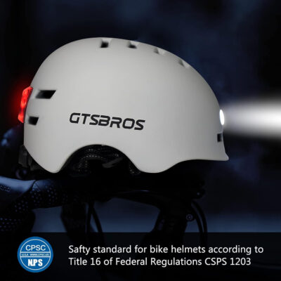 689b4bb6b0b1403cf3b6126eb03a01bf6f54e81e11c4a9f4e869e.jpg Bike Helmets for Adults - Front and Rear LED Lights Adjustable Bicycle Helmet for Adults Men Women Scooter Helmet for Commuting, Road Biking, Skating, Scooter