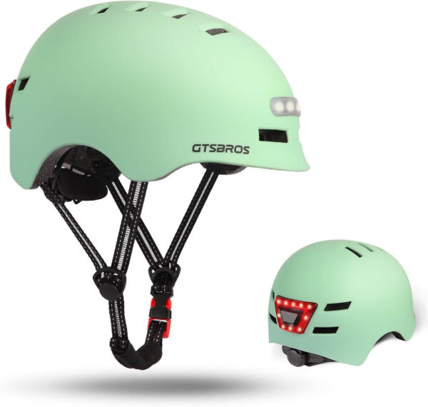 689b4bc65f49aa2f9ecdeade6cfbde7a7ab76ecd0bb8c4fb21ce2.jpg Bike Helmets for Adults - Front and Rear LED Lights Adjustable Bicycle Helmet for Adults Men Women Scooter Helmet for Commuting, Road Biking, Skating, Scooter