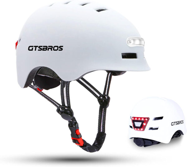 689b4bd76a1afa9d5e6651701621a6a35d9384a7544075b8957c8.jpg Bike Helmets for Adults - Front and Rear LED Lights Adjustable Bicycle Helmet for Adults Men Women Scooter Helmet for Commuting, Road Biking, Skating, Scooter