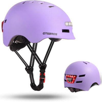 689b4bdc1c3c16f1ab432f613fa55281cda73f8457d7d813abb46.jpg Bike Helmets for Adults - Front and Rear LED Lights Adjustable Bicycle Helmet for Adults Men Women Scooter Helmet for Commuting, Road Biking, Skating, Scooter