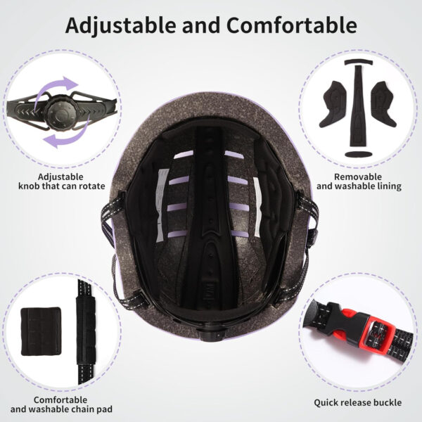 689b4be0f01c526c39098596df49c0b48fde660630a8a20cd2b01.jpg Bike Helmets for Adults - Front and Rear LED Lights Adjustable Bicycle Helmet for Adults Men Women Scooter Helmet for Commuting, Road Biking, Skating, Scooter