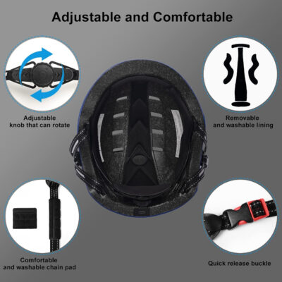 689b4be613a92cef778925d279f98bf0c5ac908099c40424bb6b2.jpg Bike Helmets for Adults - Front and Rear LED Lights Adjustable Bicycle Helmet for Adults Men Women Scooter Helmet for Commuting, Road Biking, Skating, Scooter