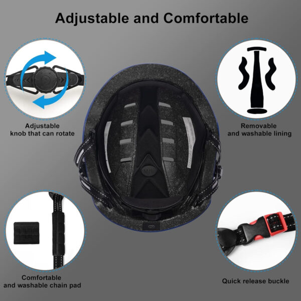 689b4be613a92cef778925d279f98bf0c5ac908099c40424bb6b2.jpg Bike Helmets for Adults - Front and Rear LED Lights Adjustable Bicycle Helmet for Adults Men Women Scooter Helmet for Commuting, Road Biking, Skating, Scooter