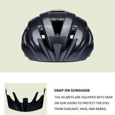 Adult Bike Helmet for Men Women Ages 14 and Up, Streamlined Design with Snap On/Off Visor Moisture-Washable Lining, Bicycle Cycling Helmets Can Fit Head Circumference 58-62cm