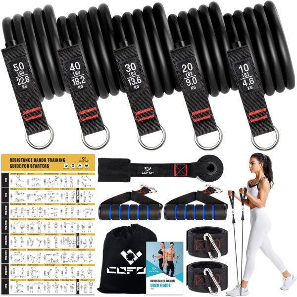 689b4d89d0cb6655f49dcd3b7dd7c0ba817a7d782ac25411f3790.jpg Resistance Bands with Handles for Women, 5 Level Exercise Bands Workout Bands for Physical Therapy, Yoga, Pilates, Door Anchor, Storage Pouch