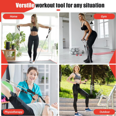 689b4d9d025c2790097e6054443c92061fe86cd5ff0892f934f55.jpg Resistance Bands with Handles for Women, 5 Level Exercise Bands Workout Bands for Physical Therapy, Yoga, Pilates, Door Anchor, Storage Pouch
