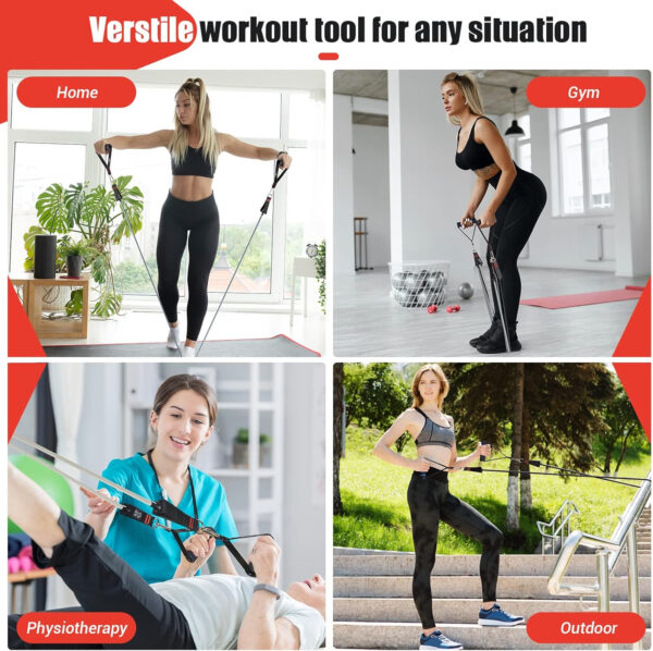 689b4d9d025c2790097e6054443c92061fe86cd5ff0892f934f55.jpg Resistance Bands with Handles for Women, 5 Level Exercise Bands Workout Bands for Physical Therapy, Yoga, Pilates, Door Anchor, Storage Pouch