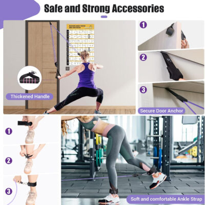 689b4da4e0c5b359109cb9b5b70284487eae7df943c7fa64e854a.jpg Resistance Bands with Handles for Women, 5 Level Exercise Bands Workout Bands for Physical Therapy, Yoga, Pilates, Door Anchor, Storage Pouch