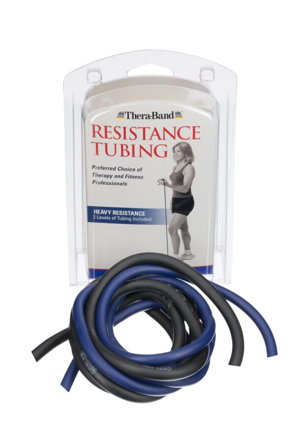 689b4dfc2e208f5ab93362340dc3fb918426d2e22d5918d9e3e9a.jpg THERABAND Resistance Tubes, Professional Latex Elastic Tubing, Upper & Lower Body, Core Exercise, Physical Therapy, Lower Pilates, At-Home Workouts, & Rehab, 5 Foot, Yellow, Red, & Green, Beginner Set