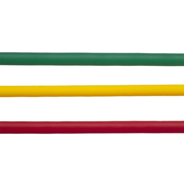 689b4e090135d598942349073dc44d84c69d3ab21f9a3452988f6.jpg THERABAND Resistance Tubes, Professional Latex Elastic Tubing, Upper & Lower Body, Core Exercise, Physical Therapy, Lower Pilates, At-Home Workouts, & Rehab, 5 Foot, Yellow, Red, & Green, Beginner Set