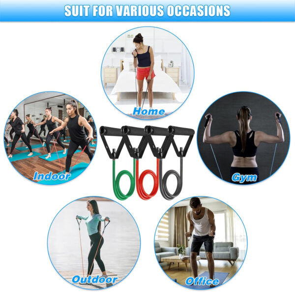 Brebebe Door Anchor Strap for Resistance Bands Exercises, Multi Point Anchor Gym Attachment for Home Fitness, Portable Door Band Resistance Workout Equipment, Easy to Install, Punch-Free, Nail-Free