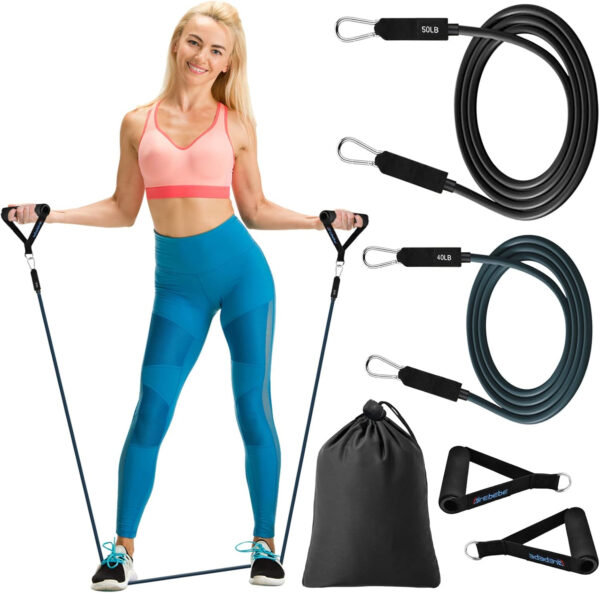 Brebebe Door Anchor Strap for Resistance Bands Exercises, Multi Point Anchor Gym Attachment for Home Fitness, Portable Door Band Resistance Workout Equipment, Easy to Install, Punch-Free, Nail-Free
