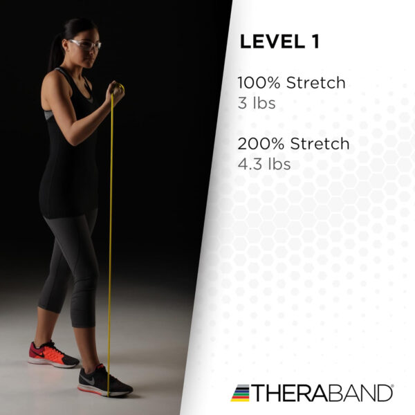689b4fec7310d4147122c030abe67780d245fd4b386363f99ef66.jpg THERABAND Resistance Tubes, Professional Latex Elastic Tubing For Upper & Lower Body, Core Exercise, Physical Therapy, Lower Pilates, At-Home Workouts, & Rehab, 25 Foot, Red, Medium, Beginner Level 3