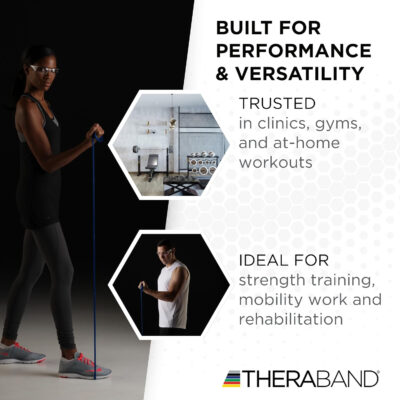 689b500242cf2c497279b812ccfc106320f22cba39a2cfc9fd443.jpg THERABAND Resistance Tubes, Professional Latex Elastic Tubing For Upper & Lower Body, Core Exercise, Physical Therapy, Lower Pilates, At-Home Workouts, & Rehab, 25 Foot, Red, Medium, Beginner Level 3