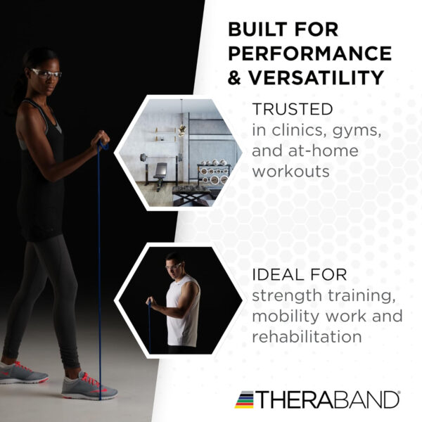 689b500242cf2c497279b812ccfc106320f22cba39a2cfc9fd443.jpg THERABAND Resistance Tubes, Professional Latex Elastic Tubing For Upper & Lower Body, Core Exercise, Physical Therapy, Lower Pilates, At-Home Workouts, & Rehab, 25 Foot, Red, Medium, Beginner Level 3