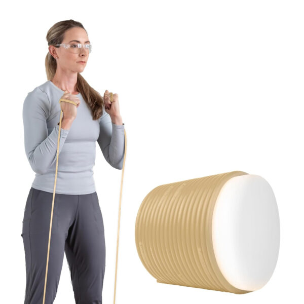 689b50039cb135cdc5d5b00df19ef782358853511e2476d09f5cc.jpg THERABAND Resistance Tubes, Professional Latex Elastic Tubing For Upper & Lower Body, Core Exercise, Physical Therapy, Lower Pilates, At-Home Workouts, & Rehab, 25 Foot, Red, Medium, Beginner Level 3