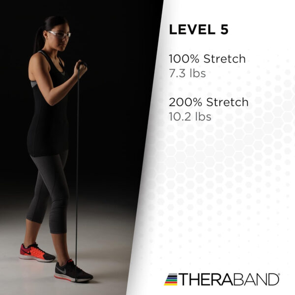 689b50183785c10175c6fc7ce31492ec850c0138c75c94ac1b524.jpg THERABAND Resistance Tubes, Professional Latex Elastic Tubing For Upper & Lower Body, Core Exercise, Physical Therapy, Lower Pilates, At-Home Workouts, & Rehab, 25 Foot, Red, Medium, Beginner Level 3