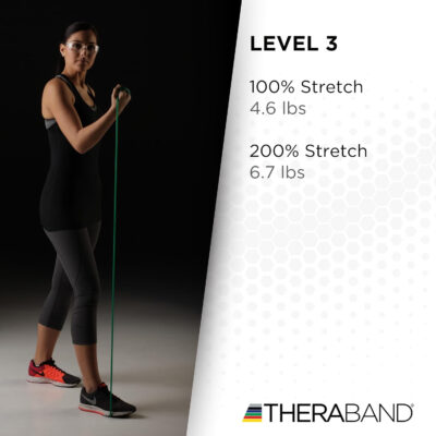 689b502da658de3bd7f6fdd6415b387dcc31613f9f5217ae6cb35.jpg THERABAND Resistance Tubes, Professional Latex Elastic Tubing For Upper & Lower Body, Core Exercise, Physical Therapy, Lower Pilates, At-Home Workouts, & Rehab, 25 Foot, Red, Medium, Beginner Level 3
