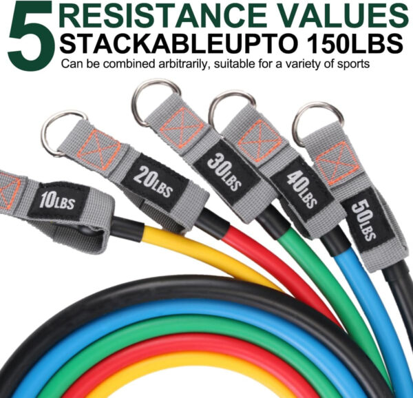 689b50668f004a661bc6e3cc82e06262ccf72cc1a66e41ad9c707.jpg Resistance Bands with Handles, Single Resistance Bands, Exercise Bands with Handles, for Resistance Training, Physical Therapy, Home Workouts, Fitness, Pilates