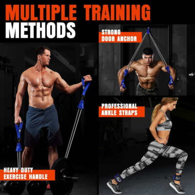 689b50c158ba98bf2233b7066dcd80d3ef95ce583220ea85fe92c.jpg Heavy Resistance Bands for Working Out, 300LBS Exercise Bands with Handles, Workout Bands for Men, Weight Fitness Bands Set for Muscle Training, Strength, Slim, Yoga, Home Gym Equipment