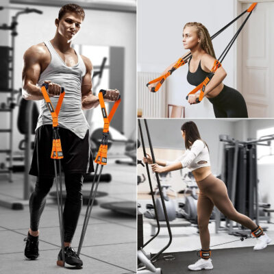689b521dd25ccc8e9116520698bb59b759c075de411debe396ef8.jpg Heavy Resistance Bands for Working Out, 300lbs/360lb/420lb Exercise Bands Workout Bands with Handles, Door Anchor, Ankle Straps, Home Gym Workout Equipment for Men Fitness Strength Training Stretching