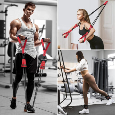 689b522839a2aac509263de27771eacc03ef3e408f2c1f85c6656.jpg Heavy Resistance Bands for Working Out, 300lbs/360lb/420lb Exercise Bands Workout Bands with Handles, Door Anchor, Ankle Straps, Home Gym Workout Equipment for Men Fitness Strength Training Stretching