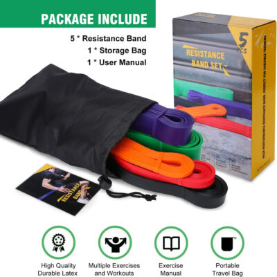 689b52dc49d9be27caf7a6f0499f34c06b767b8d8446591a79030.jpg Resistance Bands, Pull Up Assist Bands - Workout Bands, Eexercise Bands, Long Resistance Bands Set for Working Out, Fitness, Training, Physical Therapy for Men Women