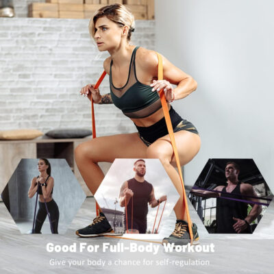 689b52e43f1f515ee51a20920a5dfcdc6b4e9324bef10c541c77e.jpg Resistance Bands, Pull Up Assist Bands - Workout Bands, Eexercise Bands, Long Resistance Bands Set for Working Out, Fitness, Training, Physical Therapy for Men Women