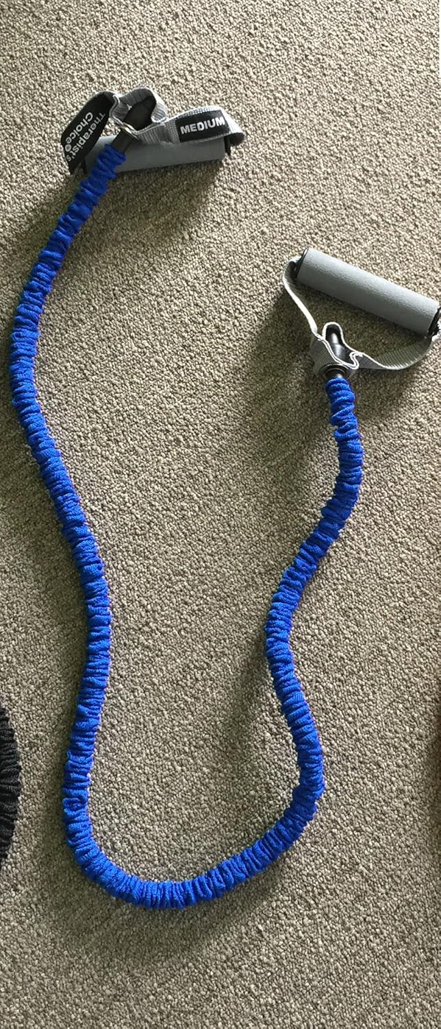 Therapist's Choice® Fabric Covered, 48" Long Resistance Tubes, Fitness Exercise Workout Tubes for Yoga Pilates Crossfit Gym