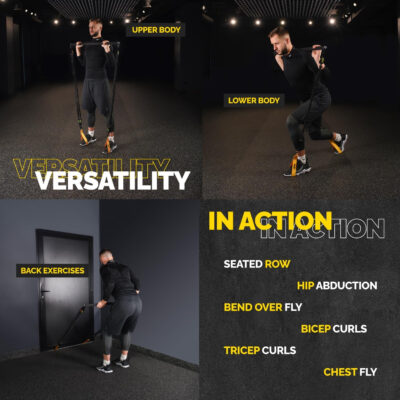 Tube Resistance Bands for Working Out Men and Women - Exercise Bands Resistance Bands Set, Resistance Band Bar, Handles, Ankle Straps, Foot Straps and Door Anchor
