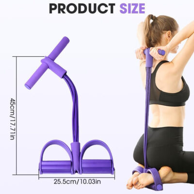 689b546f80505b12c24482d51f4181e72635304982f55f8ff3624.jpg 21 Fitness Resistance Bands - 6-Tube Foot-Operated Ankle Stretcher 2025 Upgraded Stretch Bands for Sit-ups, Arm Weight Training Aids, Fitness Equipment for Men and Women